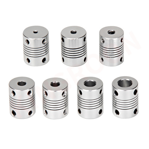 Coupleur d'arbre de mâchoire de moteur en Aluminium CNC, accouplement Flexible de 5mm à 8mm, 19x25mm, livraison directe 3/4/5/6/6.35/7/8/10mm, 4 pièces ► Photo 1/6