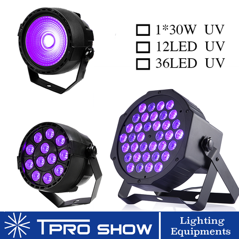 Lumière UV Disco lumière ultraviolette LED stroboscope gradation Mini scène lumières violet lampe projecteur DMX Blacklight pour petite fête Pub DJ Club ► Photo 1/6