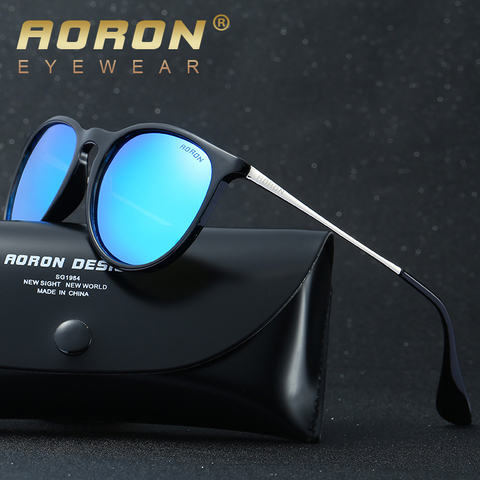 AORON – lunettes de soleil polarisées pour femmes et hommes, classiques, à la mode, miroir rond, UV400 ► Photo 1/6