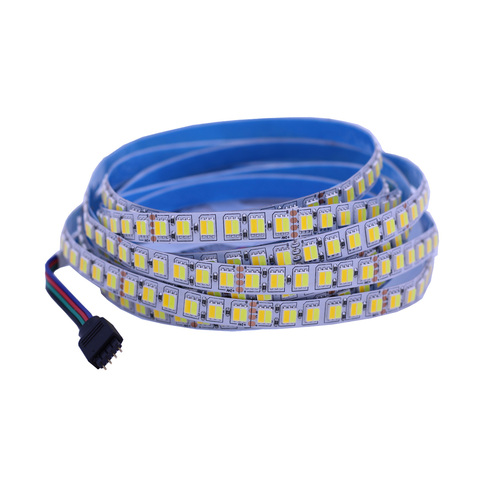 Bande lumineuse Flexible 2 en 1 à une rangée de LED, couleur blanc pur + blanc chaud, dc 12V 24V 5050SMD CCT 600 ► Photo 1/5