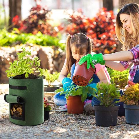 Sacs de culture pour légumes, pommes de terre, carottes, oignons, outils de plantation de jardin, pots en tissu, 4/7/10 gallons ► Photo 1/6