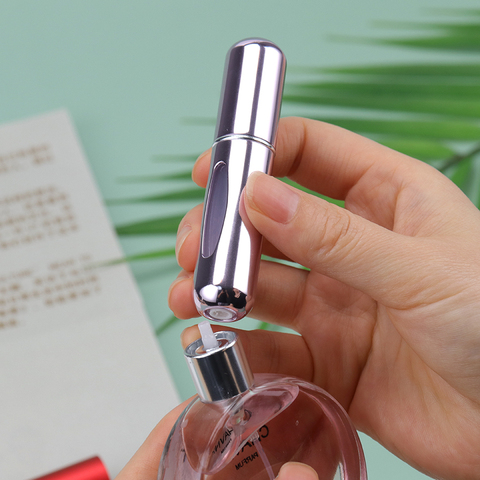 Mini bouteille de voyage Portable rechargeable de 5ml, pratique, atomiseur vide, bouteilles de parfum, conteneurs cosmétiques pour voyageurs ► Photo 1/6