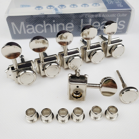 KAYNES-Tuners de cordes Vintage de Machine à guitare électrique à verrouillage Nickel argent, embouts de réglage de têtes pour guitare électrique ST TL ► Photo 1/6