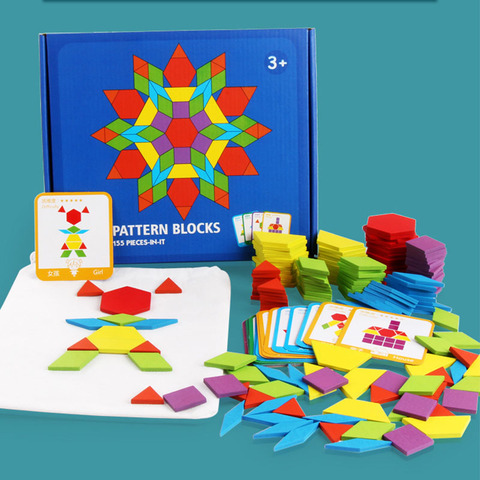 Puzzle créatif 155 pièces jouets en bois jouet éducatif pour enfants modèle Tangram ► Photo 1/5