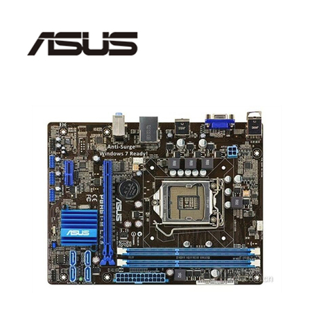 Carte mère Intel H61 P8H61, composant pour pc de bureau, compatible avec ASUS LGA 1155, SATA II, type de mémoire DDR3 d'occasion ► Photo 1/1