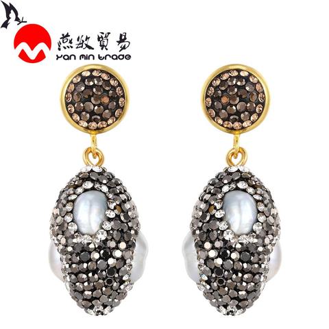 Boucles d'oreilles en perles blanches d'eau douce pour femmes, 3 styles, fête d'anniversaire pour filles, nouvelle mode, bijoux suspendus, 2022 ► Photo 1/5