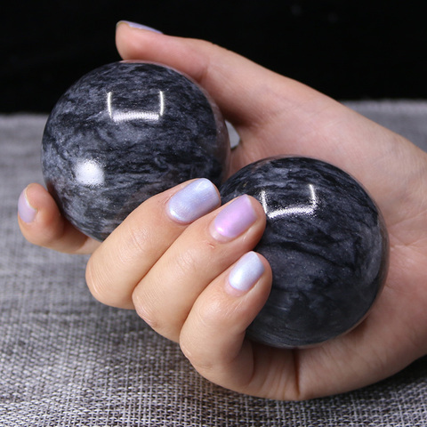 Boule de Jade à Rotation pour l'entraînement à la main, accessoire de Fitness, pour personnes âgées et d'âge moyen, avec poignée de Massage ► Photo 1/6