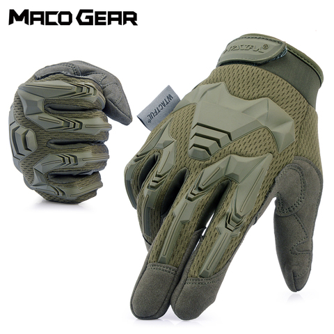 Gants tactiques camouflage, militaire, cyclisme, entraînement, Sport de l'armée, escalade, Paintball, chasse, équitation, mitaines à doigt complet ► Photo 1/1