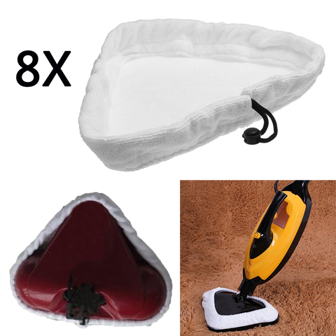 4 pièces/8 pièces nettoyeur à vapeur vadrouille tampon de remplacement pour H2O X5 vadrouille Microfibre Triangle tampon de nettoyage nettoyeur à vapeur vadrouille ► Photo 1/6