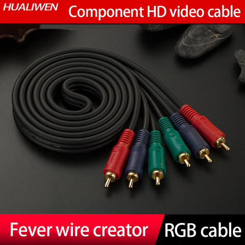 Câble Audio 3RCA à 3 RCA mâle à mâle câble vidéo composite RCA pour Home cinéma DVD TV amplificateur télévisions projecteurs ► Photo 1/5