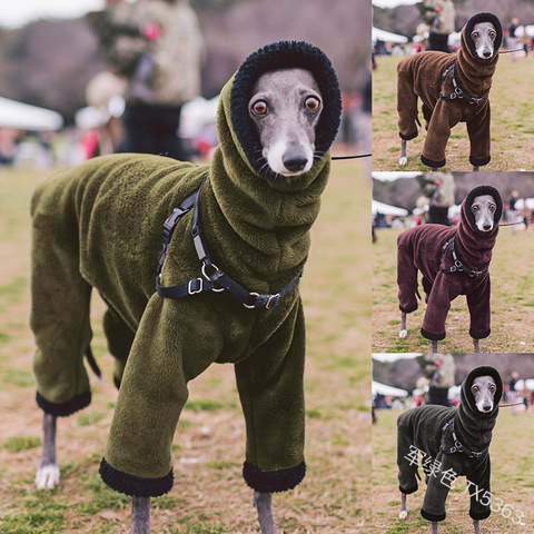 Hiver chien pull Double Face flanelle col roulé manteau pour animaux de compagnie grand chien épaissi chaud quatre jambes à manches longues coupe-vent vêtements ► Photo 1/6