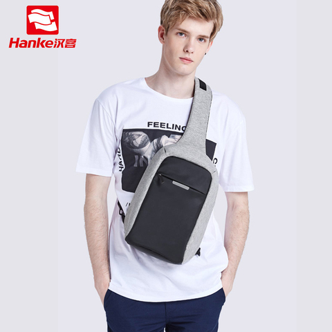 Mixi Anti-vol sac à bandoulière hommes fronde poitrine sac Fit 9.7 pouces iPad sac de messager sport voyage petit une épaule ► Photo 1/6