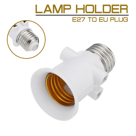 Adaptateur d'ampoule LED ABS EU AC100-240V 4A E27, support de lampe, connecteur de Base, accessoires de prise de lumière à vis, Conversion pour lumières ► Photo 1/6