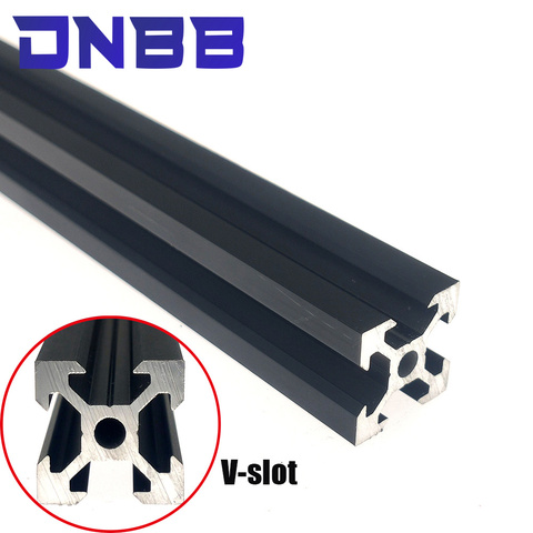 Noir 100-800mm 2022 V fente profilé en aluminium Extrusion pour imprimante 3D CNC Machine de gravure tir piste travail du bois bricolage ► Photo 1/6