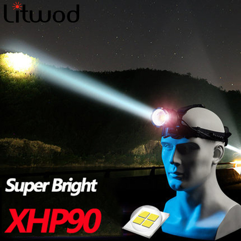 Z20 plus puissant XHP90 phare LED lampe frontale puissance lampe de poche phare 18650 batterie meilleur pour le Camping pêche ► Photo 1/6