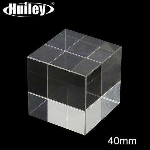 Cube prisme K9 en verre optique 4x4x4cm, prisme hexaèdre pour la photographie décorations de haute qualité, Instrument expérimental scientifique ► Photo 1/6
