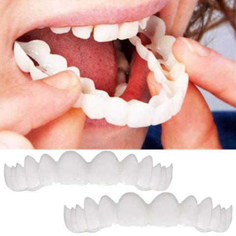 50pcs / boîte Dents dentaires dentaires Temporaires Réalistes Soins  Bucco-Dentaire Couronne Molaires Dents