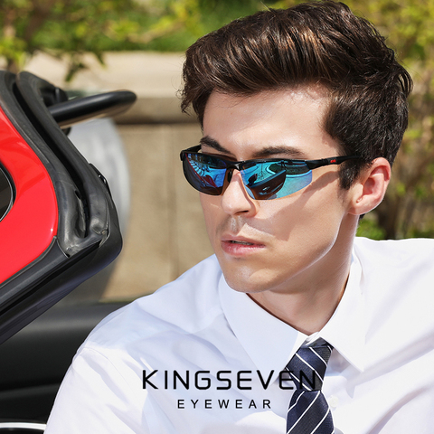 KINGSEVEN – lunettes de soleil polarisées pour hommes et femmes, en aluminium, verres miroir, collection 2022, lunettes pour hommes ► Photo 1/5
