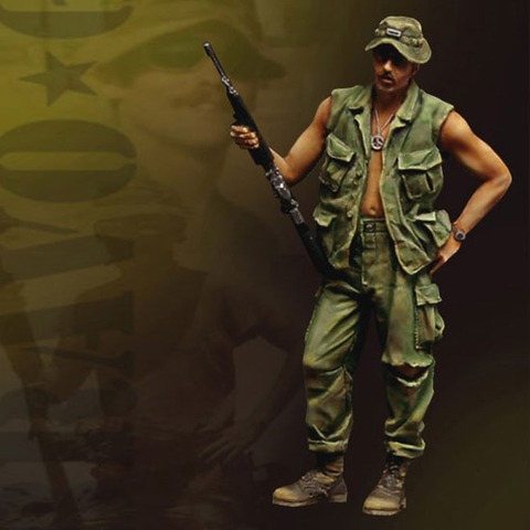 Kit de figurine modèle soldat debout avec arme sans peinture, statuette en résine échelle 1/35, 875, ► Photo 1/1