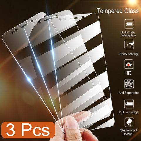 3 pièces couvercle complet verre trempé pour Xiaomi Redmi Note 7 9s 5 8 Pro 8T 9 Pro Max protecteur d'écran pour Redmi 5 Plus 6A Film de verre ► Photo 1/6