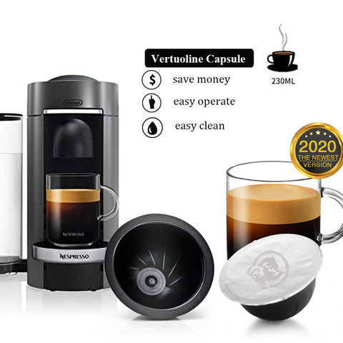 Capsules de café rechargeables Vertuo, dosettes compatibles avec Nespresso Vertuoline GCA1 et Delonghi env 135 ► Photo 1/6