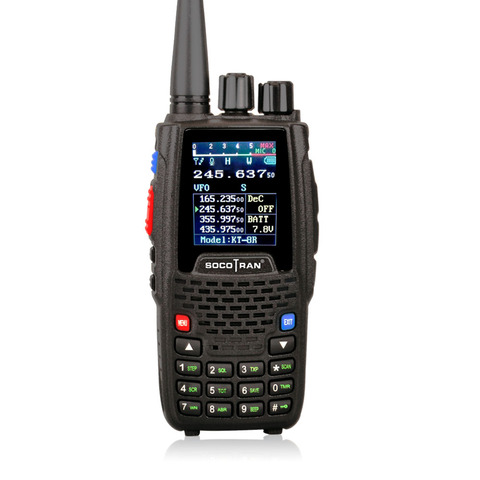 Walkie-talkie portable à quatre bandes KT-8R, appareil portable bidirectionnel, Intercom d'extérieur, émetteur-récepteur UHF VHF ► Photo 1/6