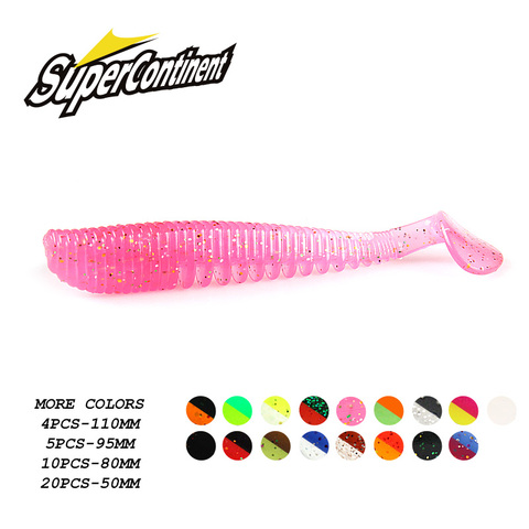 Supercontinent – appât artificiel souple en Silicone pour la pêche, leurre pour attraper des poissons tels que les aloses, les carpes et les aloses, 5cm, 8cm, 9.5cm ou 11cm ► Photo 1/6