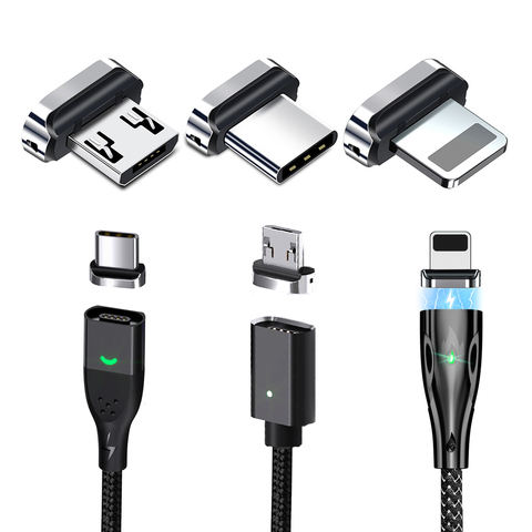 Adaptateur de câble magnétique pour ANMONE FONKEN 4 broches chargeur magnétique embouts de câble connecteur magnétique pour iPhone Micro USB Type C câble ► Photo 1/5