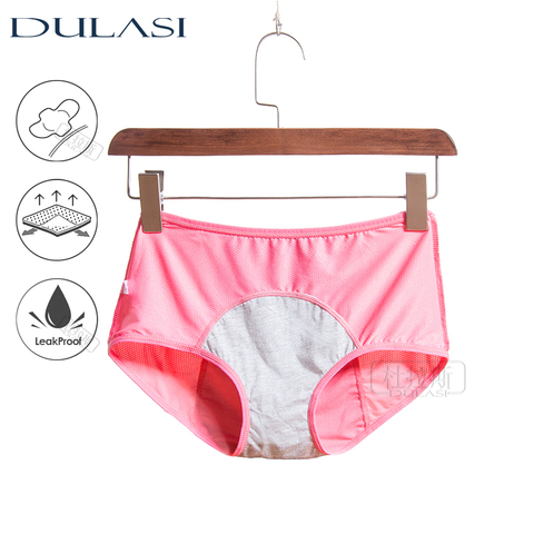 Culotte menstruelle anti-fuite pour femmes, sous-vêtement physiologique, culotte en coton sans couture, taille haute, dropshipping ► Photo 1/6