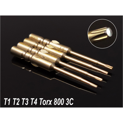 Jeu de tournevis TORX de précision magnétique, mèches de tournevis électrique à tige ronde de 4mm de diamètre S2, Kit d'outils à main pour 800, 3C 4/5 pièces ► Photo 1/6