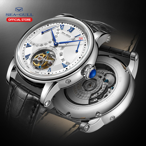 Mouette montre pour hommes Tourbillon manuel montre mécanique multifonctionnel saphir calendrier luxe montre pour hommes ST8004ZS ► Photo 1/6