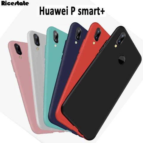 Pour Huawei P Smart + P Smart + étui de luxe mat Huawei Nova 3 i 3i Silicone couverture souple pour Huawei P Smart Plus coque arrière ► Photo 1/6