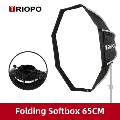 Triopo KX65 65cm Speedlite octogone parapluie Softbox extérieur Flash boîte souple pour Godox V1 Speedlite Flash ► Photo 1/6