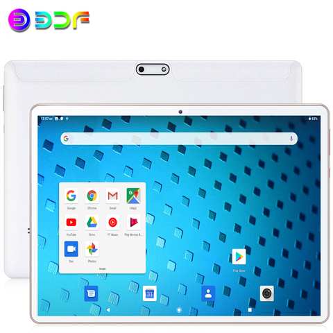 Nouveau 10.1 pouces Octa Core tablette PC Android 7.0 tablette 3G/4G appel téléphonique 4GB-64GB ROM Bluetooth 4.0 Wi-Fi tablettes + clavier ► Photo 1/6