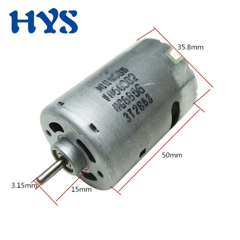 RS545 – Mini moteurs électriques à roulement à billes, 6V, 9V, 12 V, 18V, 25000 tr/min, 12 V, 15500 tr/min, perceuse de bricolage, 545 ► Photo 1/6