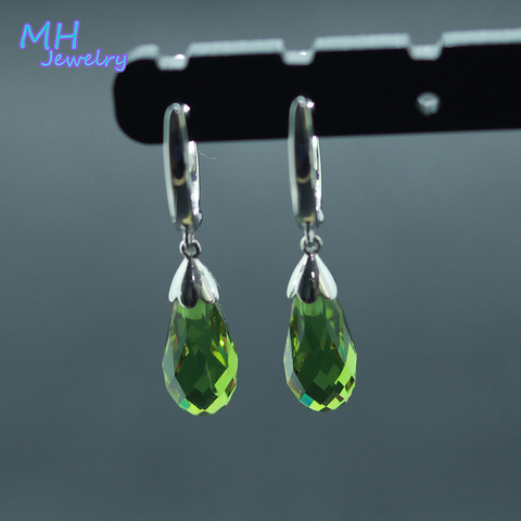 MH – boucles d'oreilles en zultanite à couleur changeante, en argent sterling 925, petites gouttelettes d'eau longues, bijoux en pierres précieuses pour femmes, mariage ► Photo 1/6