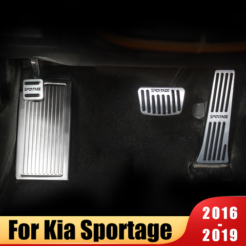 Aluminium voiture accélérateur carburant frein pédale repose-pieds pédales couverture antidérapant pour Kia Sportage 4 QL 2016 2017 2022 ► Photo 1/6