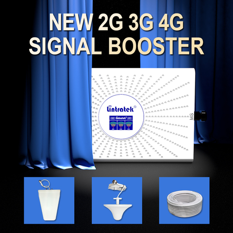 Lintratek nouveau amplificateur de signal 2G 3G 4G amélioré 900 1800 2100mhz 70dB 23dBm ALC AGC amplificateur de signal cellulaire LCD répéteur mobile ► Photo 1/6
