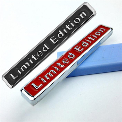 Autocollant de voiture universel noir/rouge | Badge en édition limitée en métal 3D, autocollant de décalcomanie pour le style de voiture ► Photo 1/6