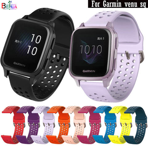 BEHUA 20mm bracelet en Silicone souple pour Garmin venu sq bracelet de remplacement bracelet bracelet pour Huawei Honor montre ES bracelet ► Photo 1/6