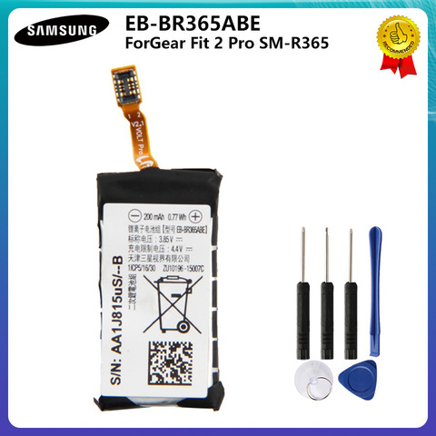Batterie de remplacement 100% originale pour Samsung Gear Fit 2 Pro EB-BR365ABE R365, SM-R365 mAh, 200 ► Photo 1/6