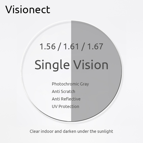 Visionect – lentilles photochromiques 1.56 1.61 1.67, verres de Transition, verres correcteurs Anti-reflet pour la myopie et l'hypermétropie ► Photo 1/2