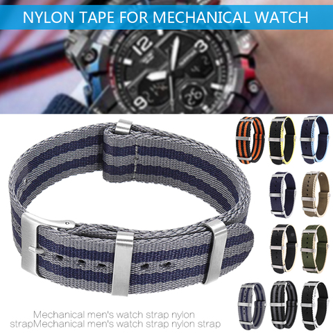 Shellhard – bracelet de montre en Nylon, 12 couleurs, mode militaire, 20mm, unisexe, Sport, accessoires de rechange ► Photo 1/6