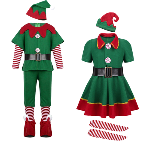 Costume Cosplay pour noël père noël, robe fantaisie pour nouvel an, ensemble de vêtements pour femmes, filles et garçons ► Photo 1/6