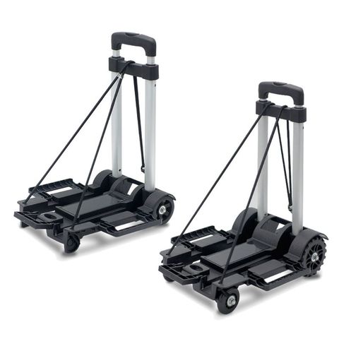 Chariot à bagages pliant noir en aluminium léger pliable Portable pliable chariot à main pour le déplacement de voyage et l'utilisation de bureau ► Photo 1/6