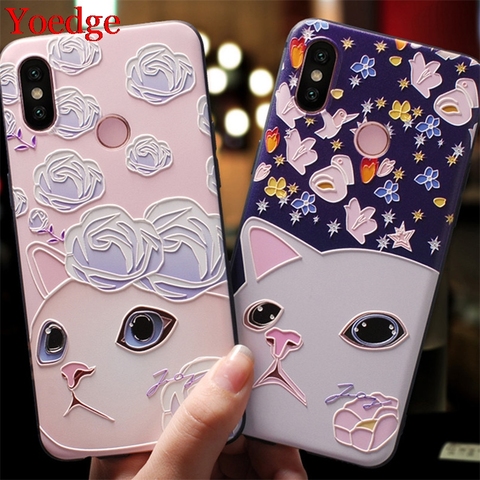 Coque à motif floral en relief 3D, étui en TPU pour Xiaomi Redmi Note 8 5 5A 6 7 Pro 8T 6A 7A 8A Mi A3 A1 A2 9 8 Lite 9T Pocophone F1 CC9 CC9e ► Photo 1/6