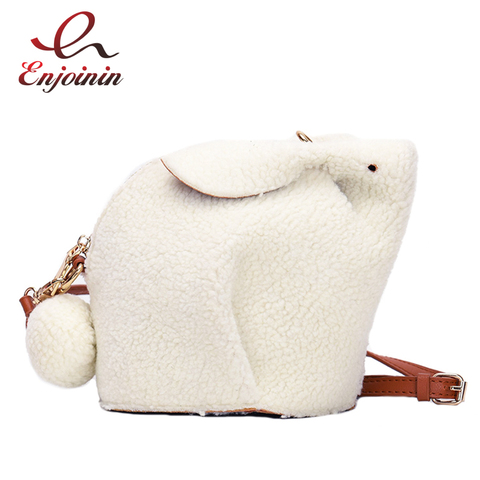 Petit sac à bandoulière en cuir Pu pour femmes, blanc neige, Design lapin, sacs à main et Mini pochettes à la mode, 2022 ► Photo 1/6