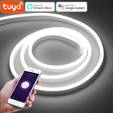 Lumière de bande de WiFi LED de 12V avec le contrôle intelligent d'app de la vie de Tuya 1/2/3/4/5 M bande de lampe de rétro-éclairage au néon réglable pour l'éclairage de décor à la maison ► Photo 1/6