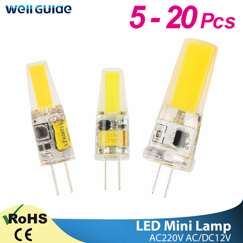 GreenEye LED G4 G9 ampoule 3W 6W 10W AC/DC 12V 220V 240V COB SMD LED G4 G9 lampe à intensité variable remplacer halogène projecteur lustre ► Photo 1/6