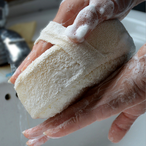 Luffa naturel douche frotter exfolier bain éponge boule de bain Massage sain brosse brosses de bain ► Photo 1/6